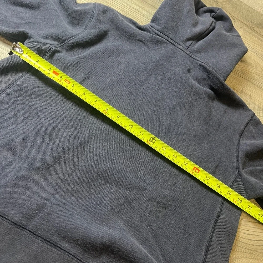 Gap Hoodie Kids XL 12 Navy Blue Yellow Logo Applique‎ Fleece Pullover Sweatshirt